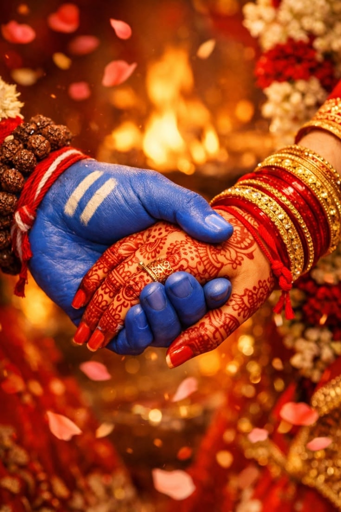 Divine Shiva and Parvati Union